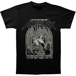 Anthrax Unisex Adult Spreading The Disease Cotton T-Shirt / Black